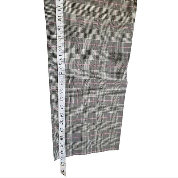 Lane Bryant The Allie Pink Black and White Plaid Straight Leg Pants Plus Size 28 - Picture 8 of 14